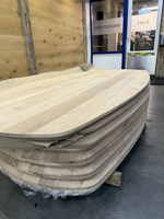 Foto 9 van 95x300CM 40 MM Eiken Deens ovaal tafelblad