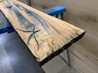 Foto 2 van 3 × 25 CM eikenhouten spoorplanken 260 CM lengte