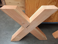 Foto 6 van 6CM Douglas kruispoot tafel 200cm