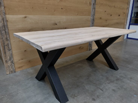 Foto 3 van 95x180CM 40mm eiken Boomstam tafel